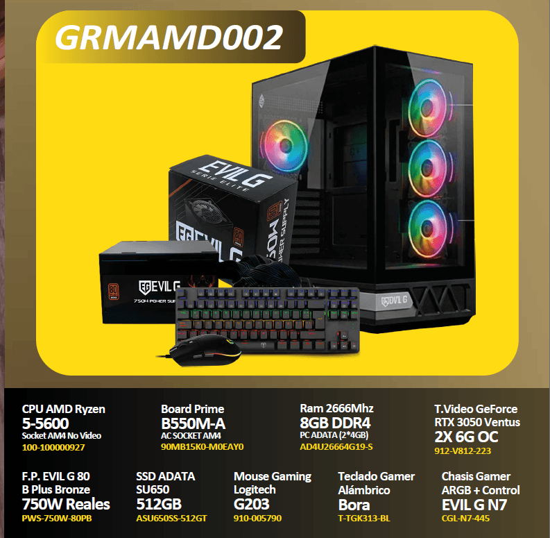 Gaming GRMAMD002 (RTX 3050 6G)