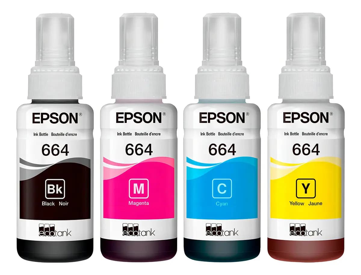 Botella Epson T664 (c/u color)