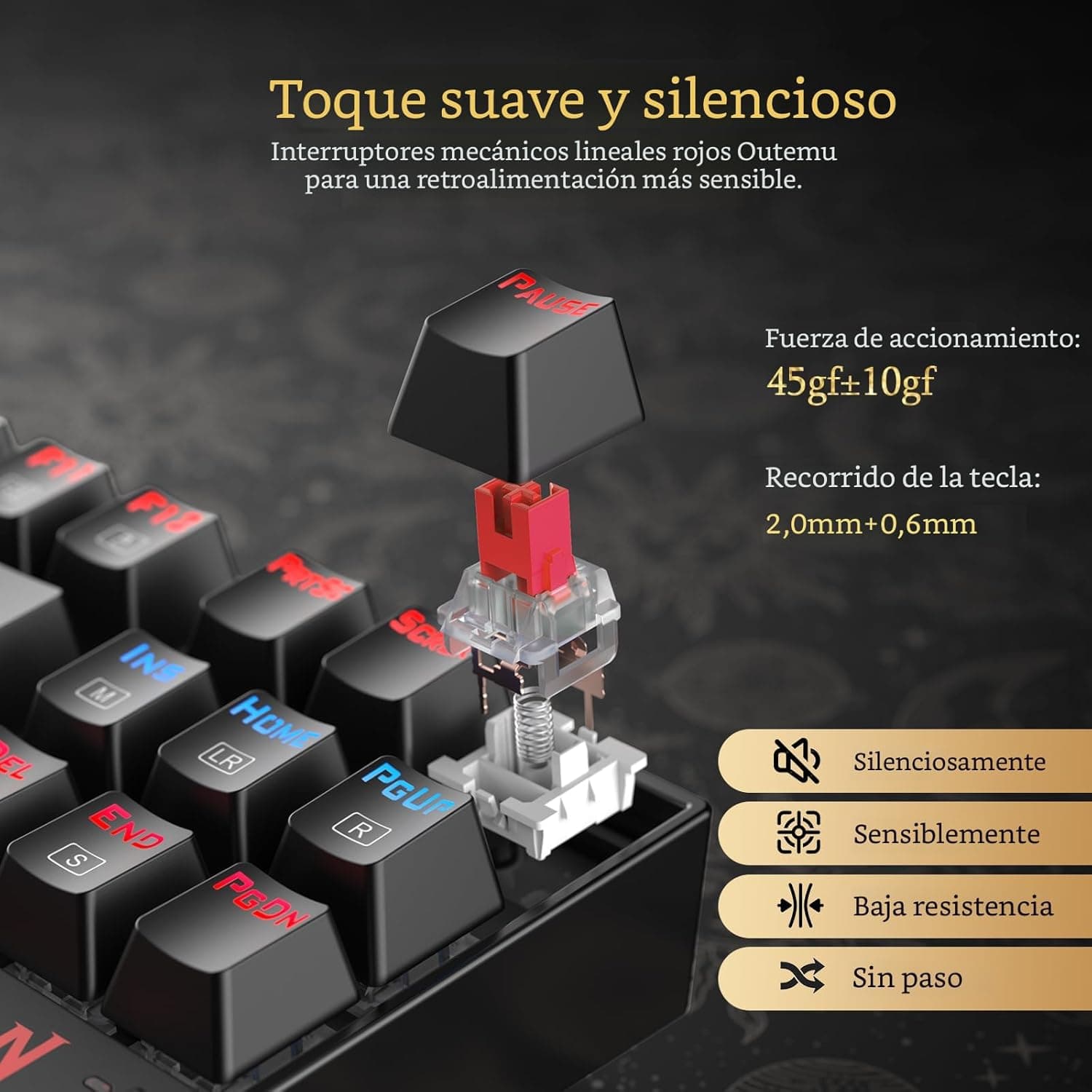 Teclado mecánico Redragon Kumara K552 RGB 3